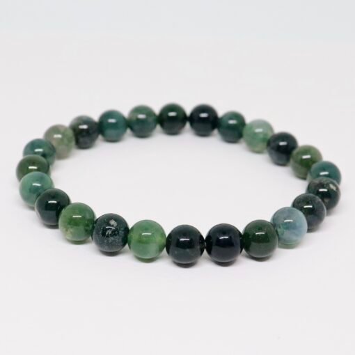 Bracelet boule 8mm - Agate mousse