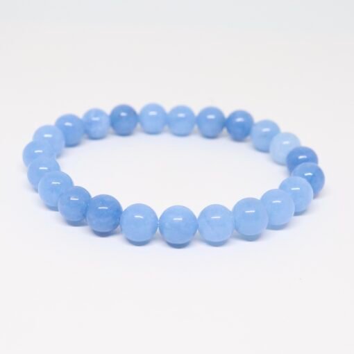 Bracelet boule 8mm - Aigue marine
