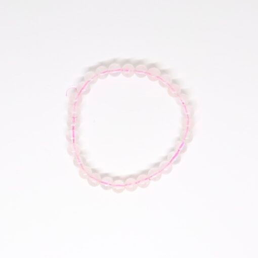 Bracelet boule 6mm - Quartz rose – Image 2