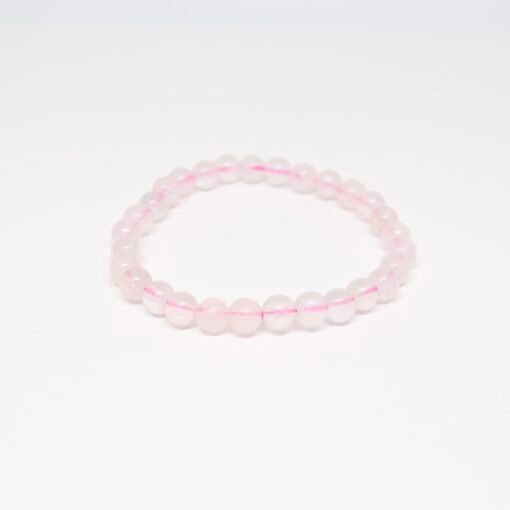 Bracelet boule 6mm - Quartz rose