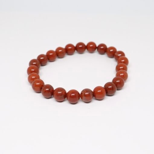 Bracelet boule 8mm - Jaspe rouge