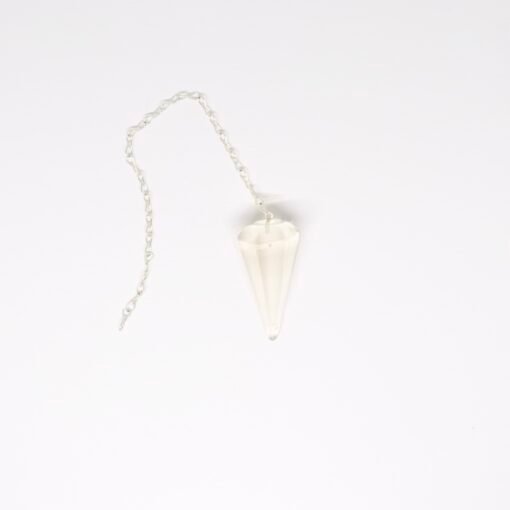 Pendule à facettes de Quartz Blanc – Image 2