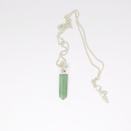 Pendentif pointe - Aventurine verte