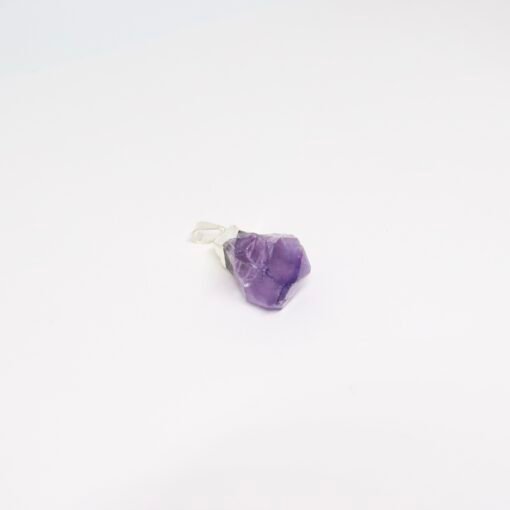 Pendentif en améthyste brute - Plaqué argent – Image 2