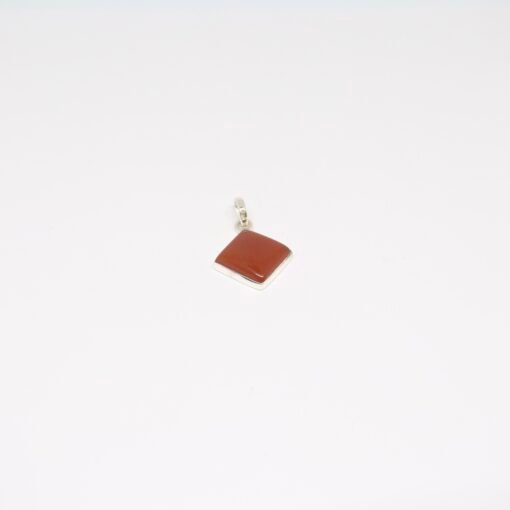 Pendentif cornaline grand cube - argent 925 – Image 2