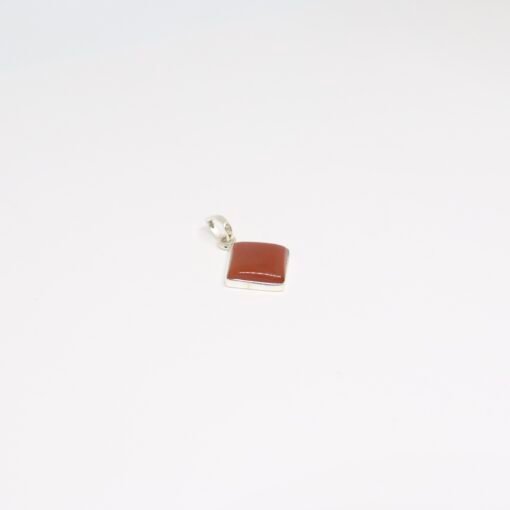 Pendentif cornaline grand cube - argent 925 – Image 3