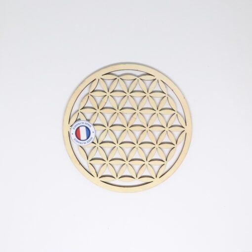 Plaque en bois - Fleur de vie pleine – Image 2